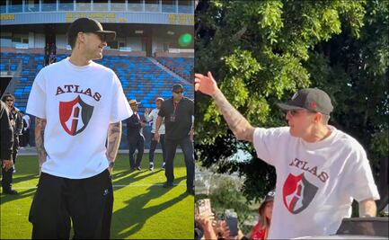 Peso Pluma sacó su lado "barra brava"; lideró cánticos y mostró su apoyo al Atlas