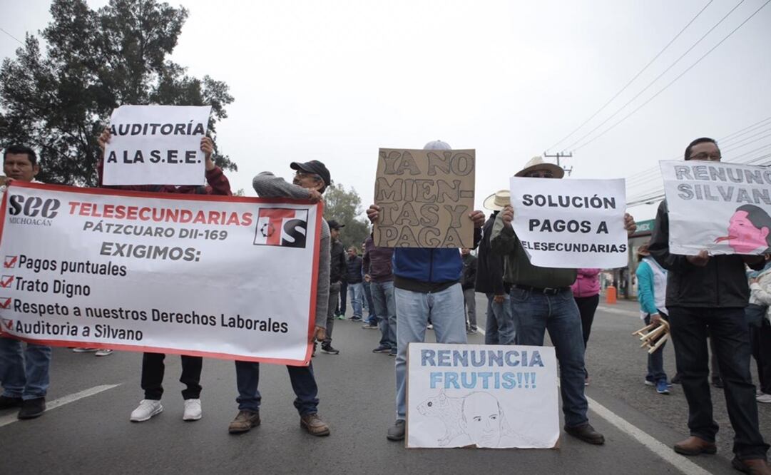 Maestros se manifiestan en Michoacán. Foto: Roberto Ayala/EL UNIVERSAL