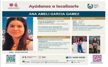 CIDH otorga medidas cautelares por desaparición de Ana Amelí García en CDMX; señala presunto incumplimiento del Estado mexicano