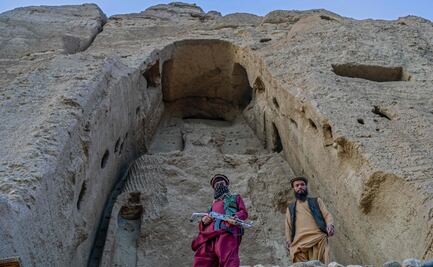 Talibanes vigilan lugar donde se econtraban los budas de Bamiyán, patrimonio cultural destruido