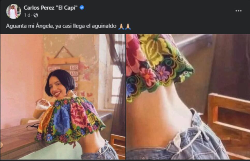 Por esta foto de Ángela Aguilar, el Capi Pérez se burló de la cantante