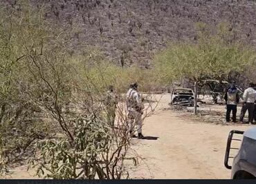 Hallan cuerpo calcinado dentro de un auto incendiado en La Paz, BCS; refuerzan vigilancia