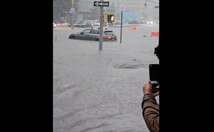 VIDEOS: Sorprendentes imágenes muestran el impacto de la lluvia en NY