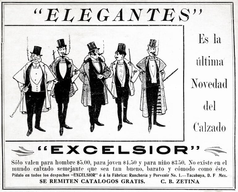 Publicidad del calzado Excélsior en “La Semana ilustrada”,1904. Foto: Colección Villasana