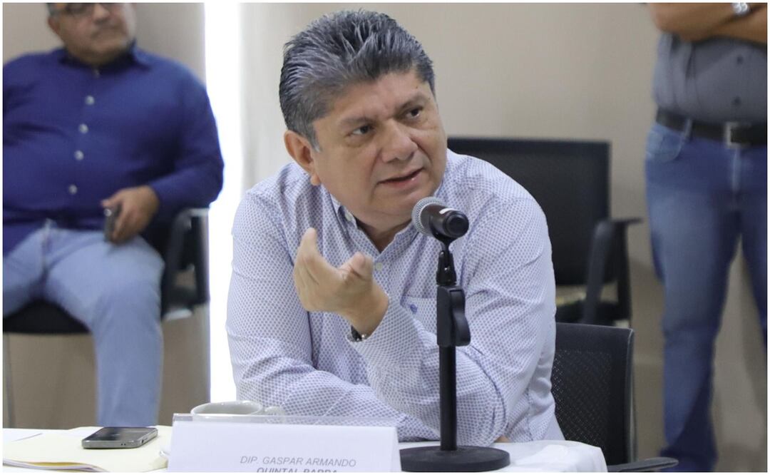 Gaspar Quintal Parra, presidente estatal del PRI informó que el partido no participará en las elecciones extraordinarias del municipio (23/10/2024). Foto: Especial