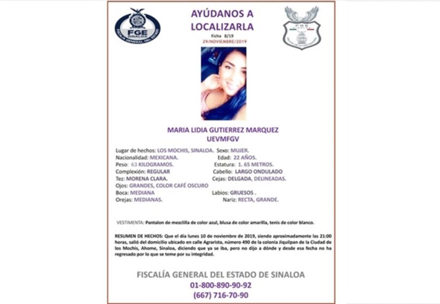 Desaparecen cuatro mujeres en Sinaloa