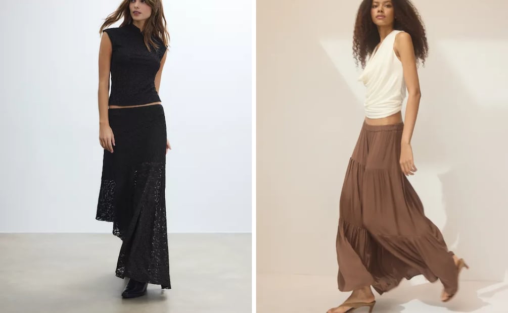 Boho skirts: movimiento, textura y cero esfuerzo. Foto: Stradivarius