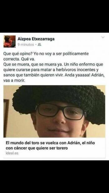 Apoyan en redes a niño con cáncer que quiere ser torero