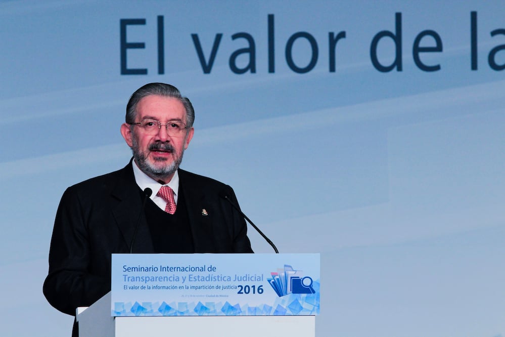 El ministro Luis María Aguilar Morales asegura que en este año la Suprema Corte de Justicia ha atendido un total de 35 mil 49 solicitudes de información (NADYA MURILLO. EL UNIVERSAL)