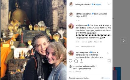 Publican foto de Edith González con su hija Constanza