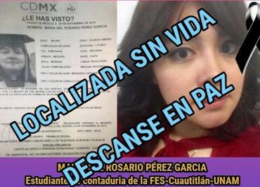 Hallan muerta a María del Rosario, estudiante de la FES Cuautitlán