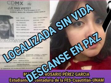 Hallan muerta a María del Rosario, estudiante de la FES Cuautitlán