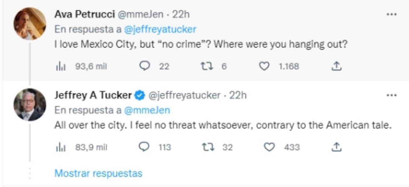 Economista de EU maravillado con CDMX, “no hay crimen”; critican que no salió de Polanco y la Condesa