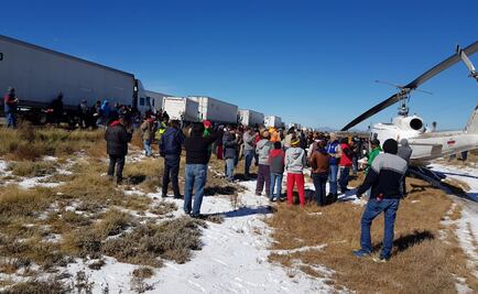 Nieve provoca filas de vehículos de 60 km entre Coahuila y Nuevo León