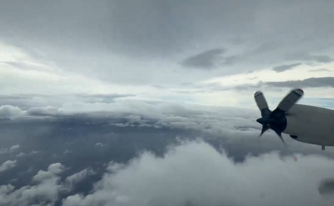 Huracán Helene desde los cielos. Foto: captura de pantalla