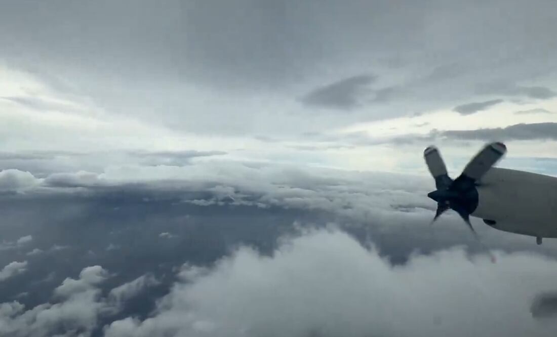 Huracán Helene desde los cielos. Foto: captura de pantalla