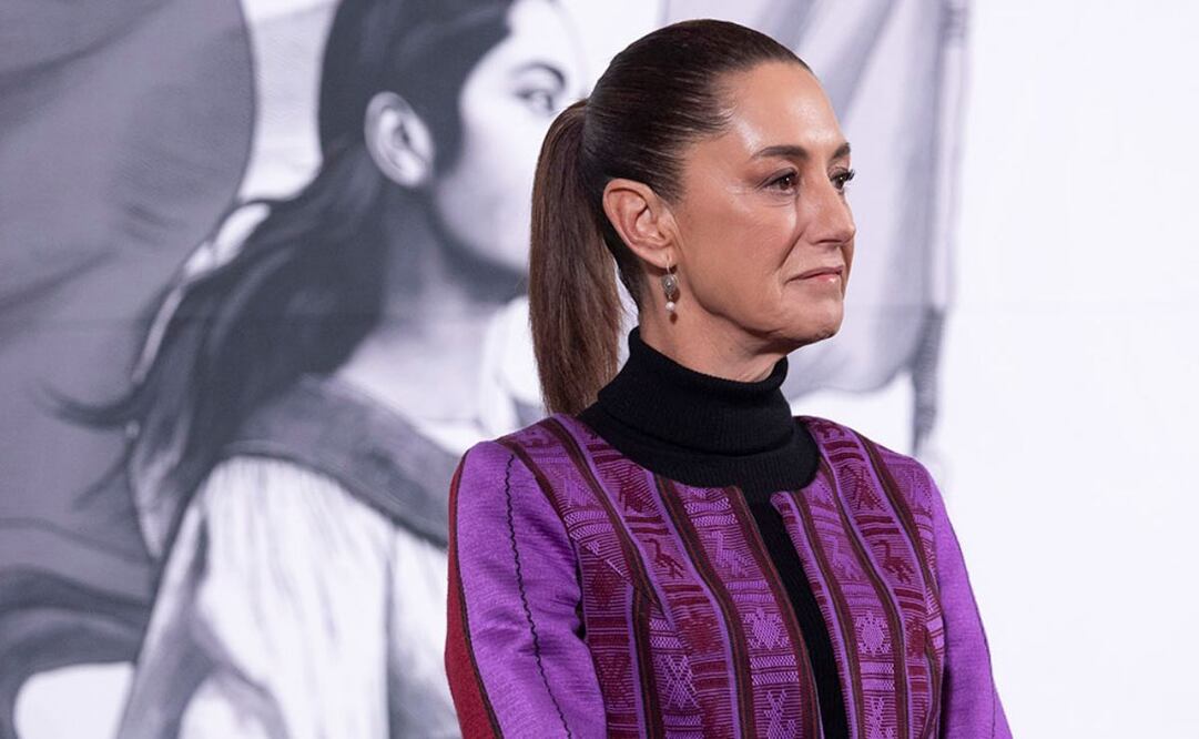Claudia Sheinbaum, presidenta de México, durante la mañanera del 20 de febrero del 2025 en Palacio Nacional. Foto: Presidencia