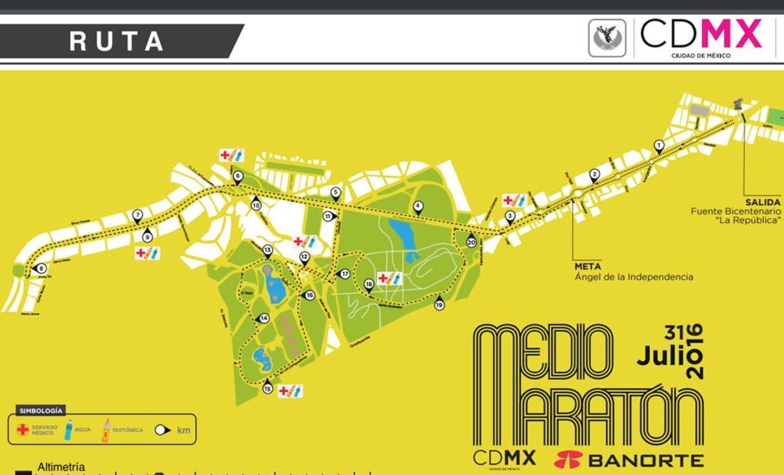 Ciclotón cambia ruta por Medio Maratón de la CDMX