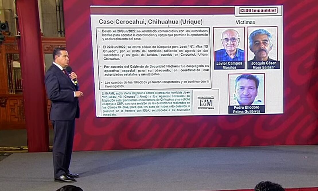 Ricardo Mejía Berdeja aseguró que esto no implica que cesarán las investigaciones sobre el caso, sino que se llegará hasta las últimas consecuencias para detener a “El Chueco”. Foto: especial