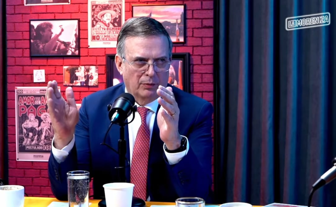 El Secretario de Economía, Marcelo Ebrard en el podcast La Moreniza. Foto: Captura de pantalla