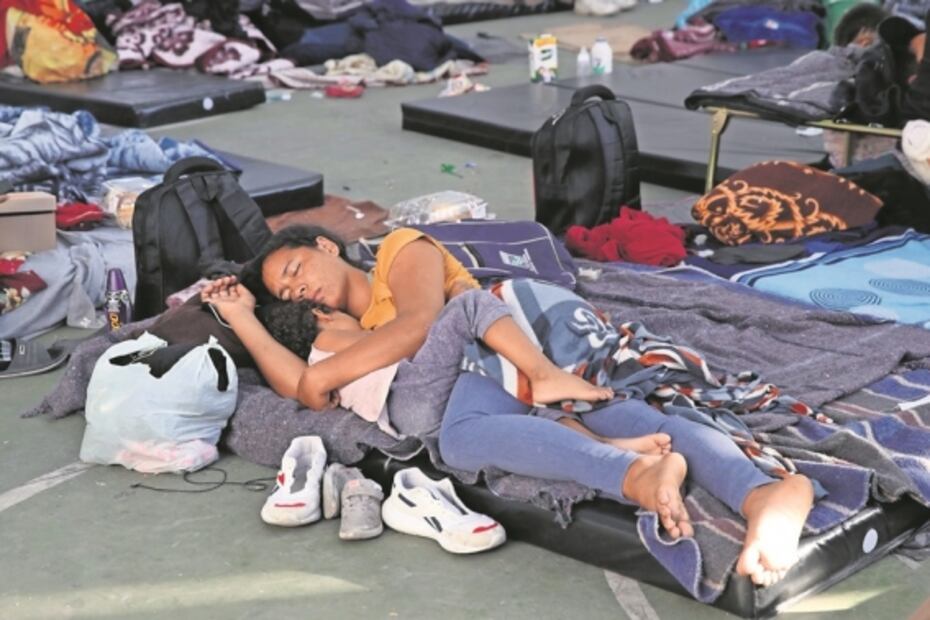 Espera la caravana migrante en Casa del Peregrino