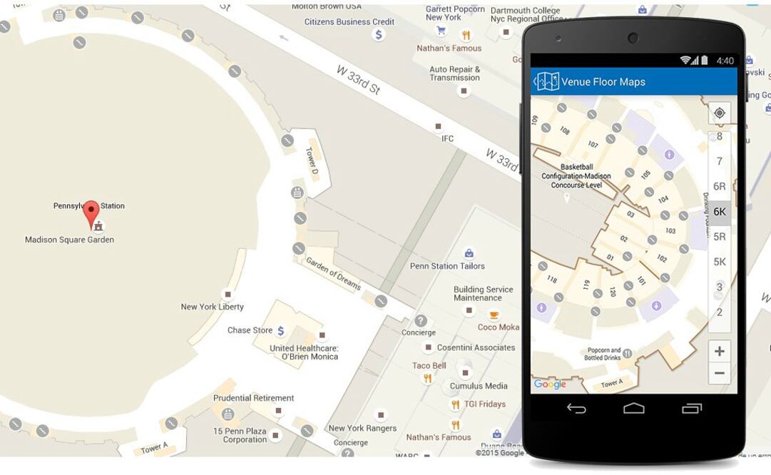 Para usuarios tanto de Android como de iOS que tienen la última versión de Google Maps, estos detallados planos interiores aparecerán automáticamente.