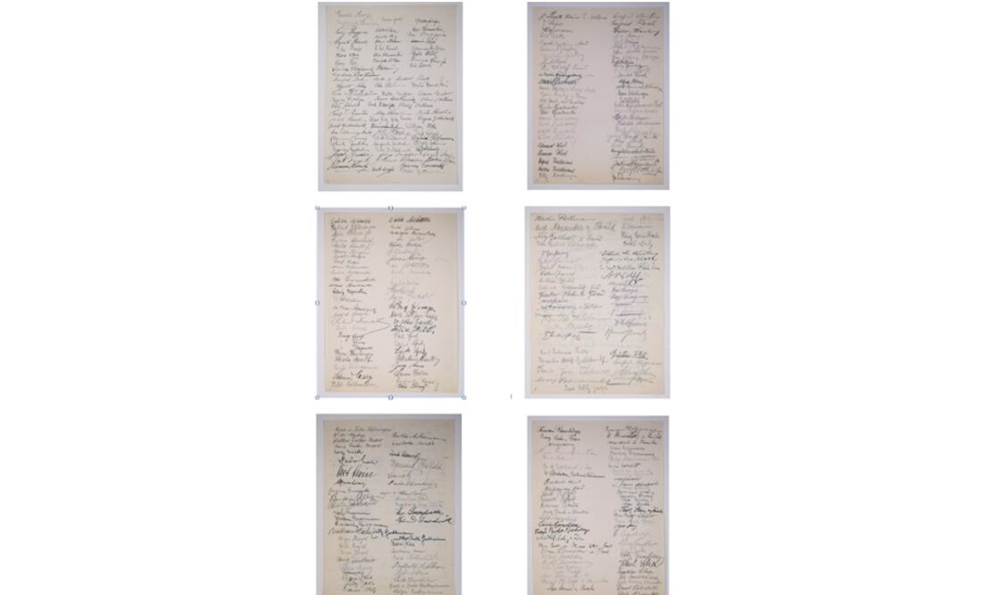 Lista de pasajeros del St. Louis, las cuales están en el Museo Memorial del Holocausto en Estados Unidos, cortesía de Betty Troper Yaeger. Foto: armandolucascorrea.com