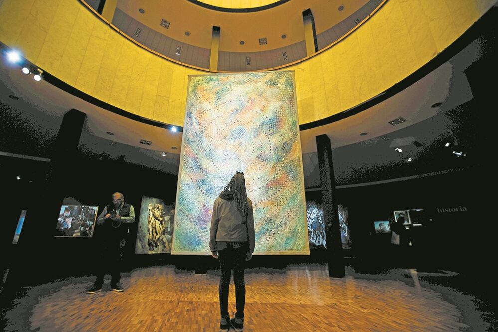 Obra de Irene Dubrovsky en torno de las rutas migratorias. Fotos: Germán Espinosa. El Universal