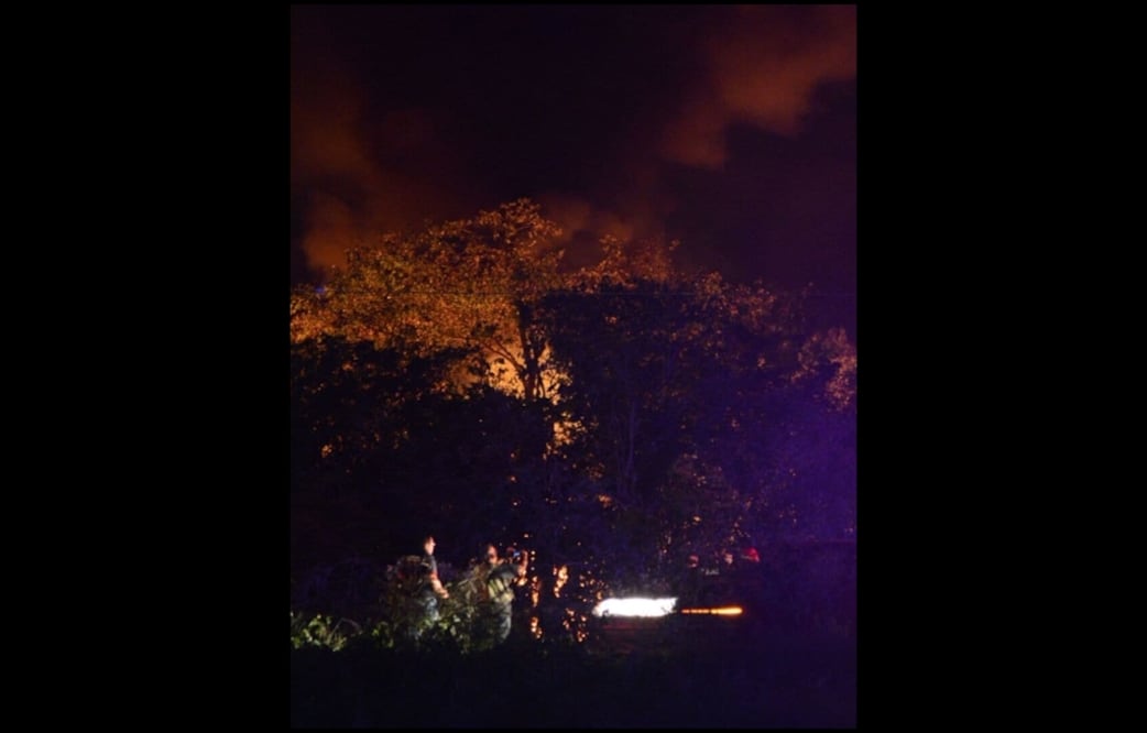Se registra incendio en zona de ductos de Pemex en Yucatán. Foto: Especial