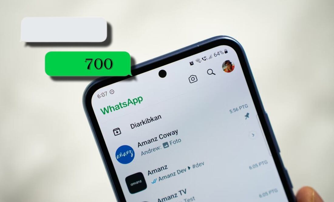 ¿Qué significa recibir el número 700 en WhatsApp? Imagen: Unsplash
