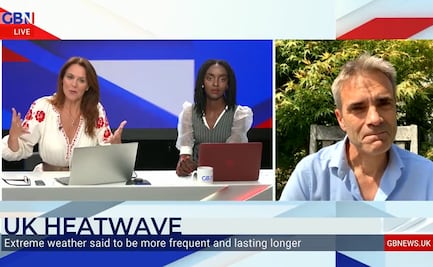 Conductora británica hace realidad escena de la película “No mires arriba”: ante calor extremo, llama “fatalistas” a meteorólogos