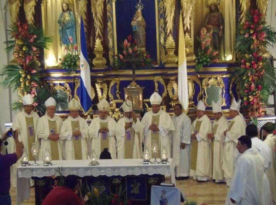 Obispos católicos de Nicaragua en celebración religiosa. (Conferencia Episcopal de Nicaragua)