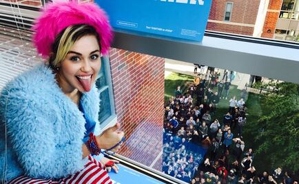 Miley Cyrus va a la Universidad y pide votos para Hillary Clinton