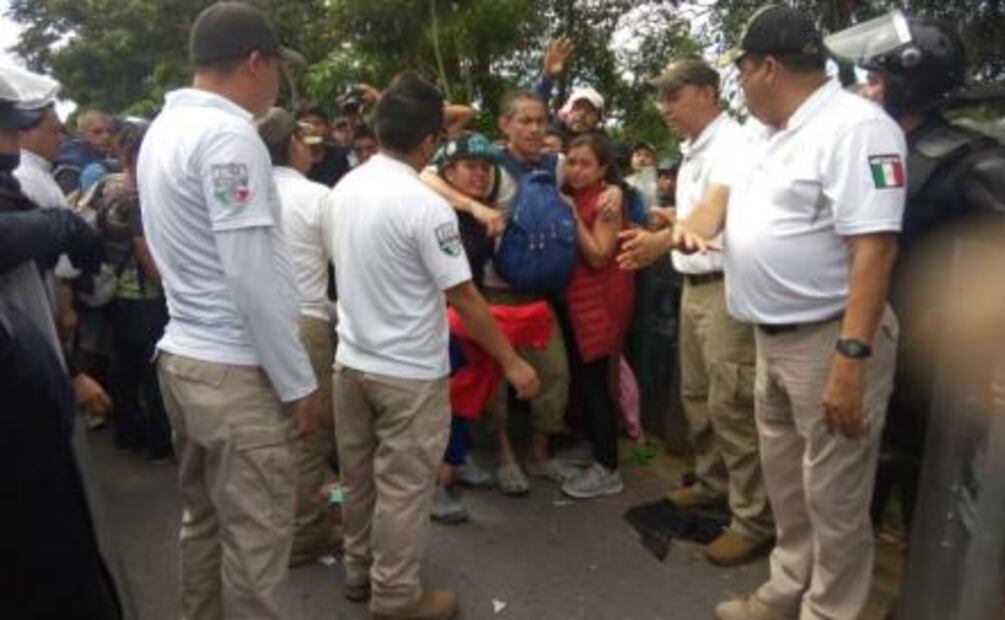 En operativo del INM y PF, migrante embarazada se desmaya en Chiapas