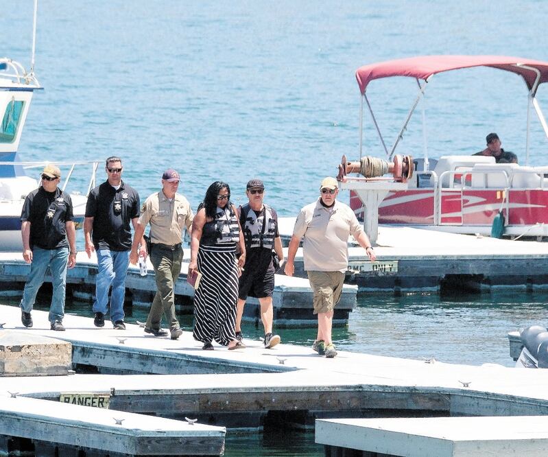 El bote de la actriz fue localizado al norte del lago. AGENCIAS