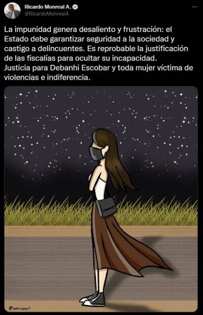 Monreal exige justicia para Debanhi Escobar; reprueba actuación de Fiscalía