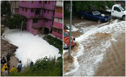 Tras tormenta, torrente de agua invade Huixquilucan