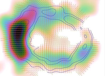 Observan el rastro magnético de una supernova