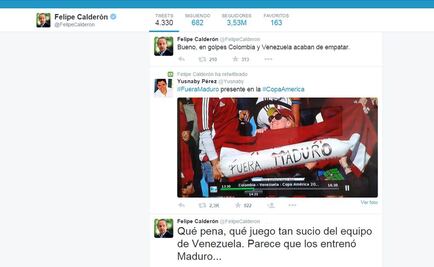 Políticos venezolanos increpan a Calderón por tuit