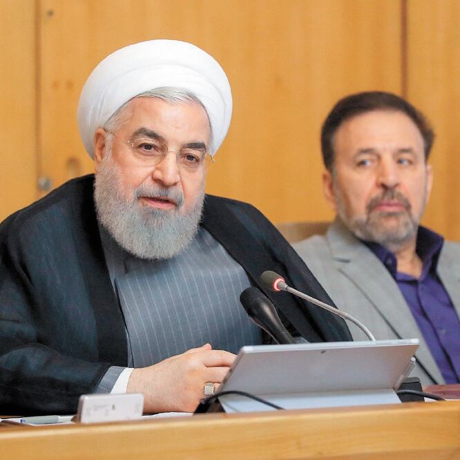 El presidente de Irán, Hassan Rouhani, dio ayer un discurso durante una reunión del Consejo de Ministros, en Teherán. EFE