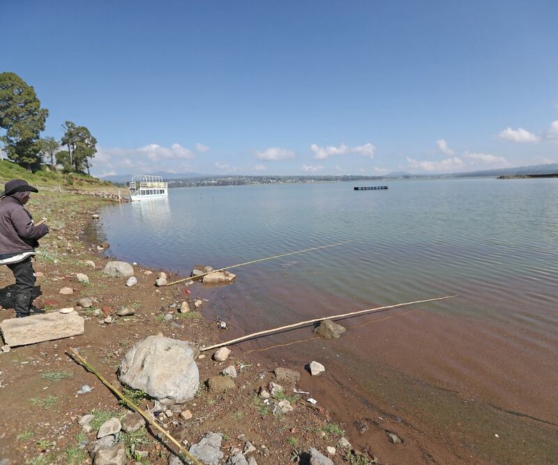 Según la Conagua, la presa de Villa Victoria registra los niveles más bajos de su capacidad: 35.6%. Foto: Jorge Alvarado/EL UNVERSAL