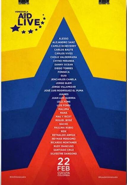 ¿Quiénes participarán en el concierto Venezuela Aid Live en Cúcuta?