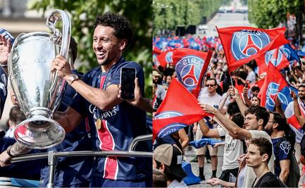 PSG continúa festejando tras conquistar la Champions League; realizan desfile en calles de París