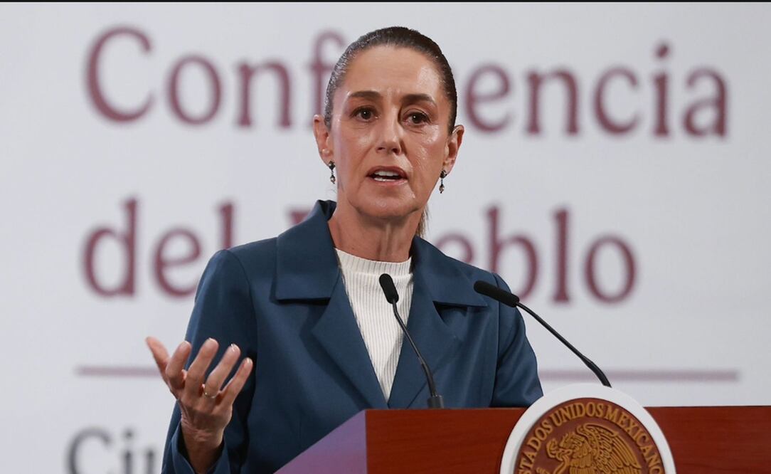 La presidenta Claudia Sheinbaum durante la mañanera del 17 de septiembre de 2025. Foto: Berenice Fregoso/EL UNIVERSAL