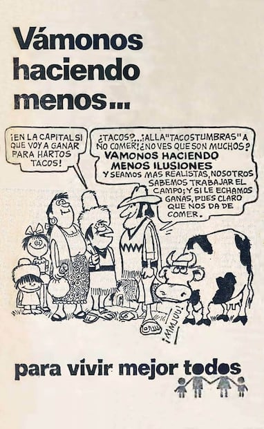 El mensaje del CONAPO también incluyó la migración rural hacia las ciudades. Se pidió a la población hacerse “menos ilusiones” y mejor quedarse en sus lugares de origen. Foto: Hemeroteca EL UNIVERSAL.
