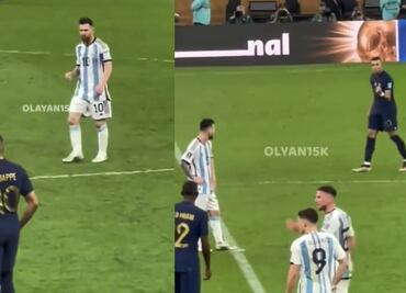La pelea de Messi y Mbappé durante la final de Qatar 2022