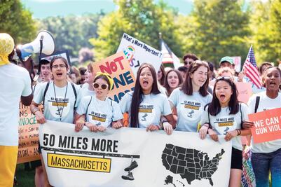 Protestan contra fabricante de armas