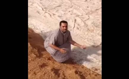 Aparece río de hielo en el desierto