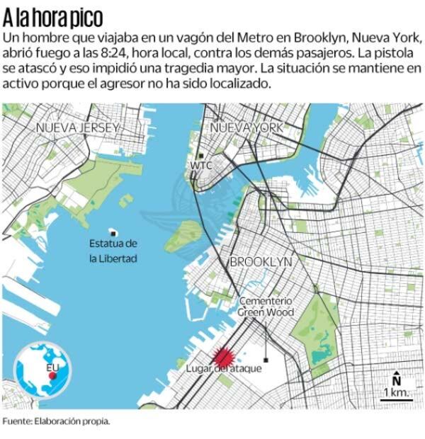 Policía de NY busca al autor de tiroteo en el Metro