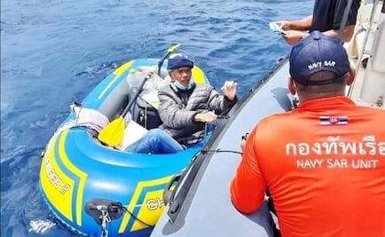 Por amor, un hombre intentó llegar a India remando desde Tailandia para reunirse con su esposa